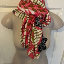 Super soft Pink Patterned Serong/ Wrap / Scarf / Coverup By Stella & Dot