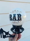 Vintage Milk Glass Globe Bar Light Lamp Shade Mid Century Barware