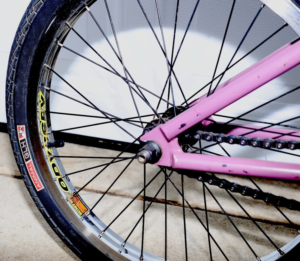 Kink BMX Launch frame, 20in Purple, Rim Brake, Theory Crank