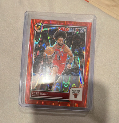 Panini 2023-24 NBA Hoops Premium Stock Coby White Red Seismic Prizm /199