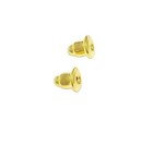Yellow metal with silicon material earrings backing — photo 2