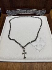 Chrome Hearts Tiny Cross Pendant With Paper Chain