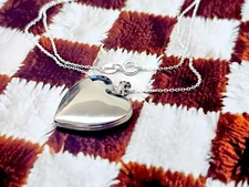 925 Sterling Silver Plain Heart 4 Pictures Locket Pendant