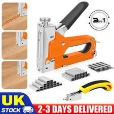 3 in 1 Heavy Duty Staple Gun with 3000 Staples Upholstery Tacker for Wood 0.0036 per staple