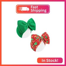 ONENINEDREAM Christmas Tree Baby Bows Santa Hats Gingerbread Headbands for Girls