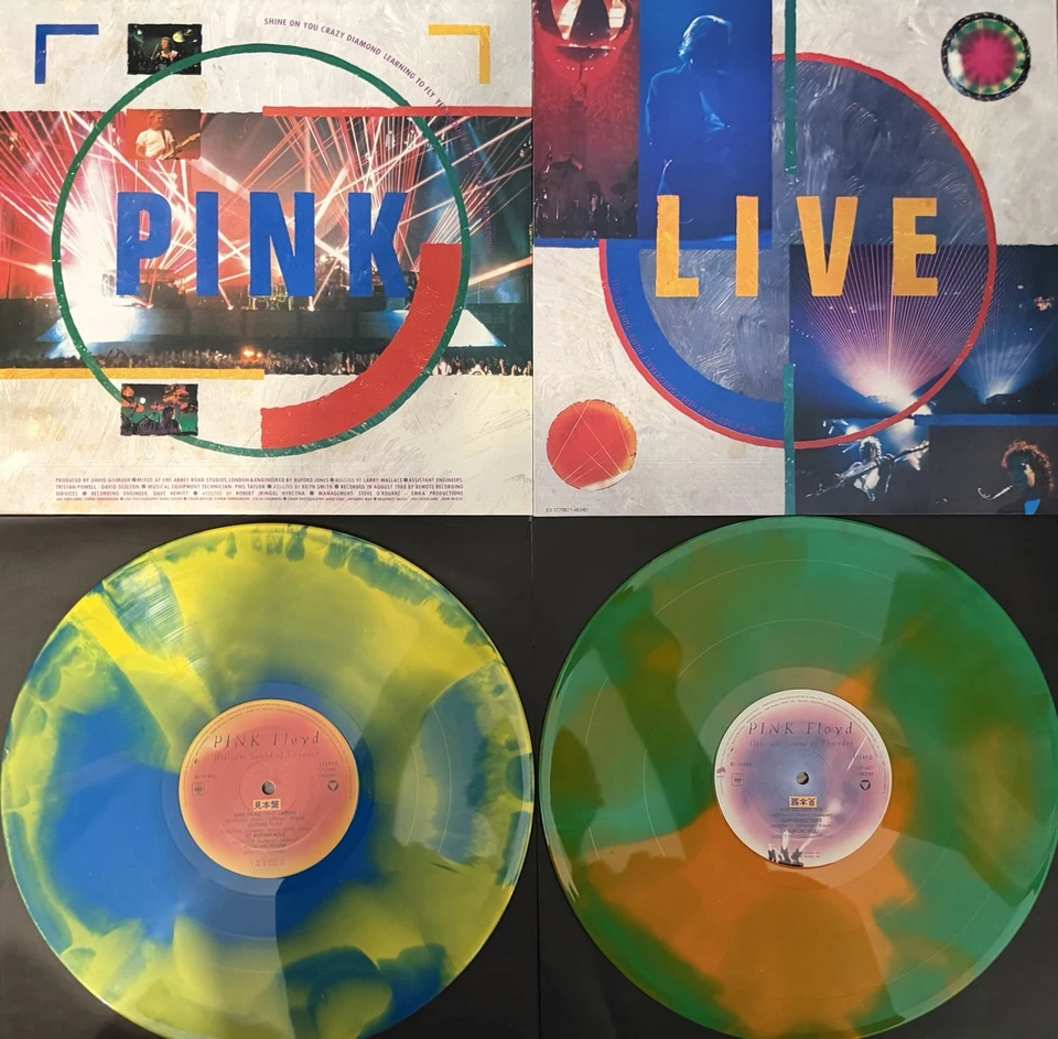 PINK FLOYD DELICATE SOUND OF THUNDER 2lp Color In Color Vinyl Japan Obi Replica - Image 2 of 4