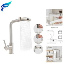 Kitchen Faucet with Pull Down Sprayer Waterfall Single Hole Single Handle Sta...