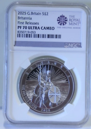 2025 Great Britain Britannia 1 oz .999 Silver NGC PF70UC First Release.