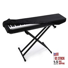 Electric Piano Keyboard Dust Cover, Adjustable Electric Piano 88 Keys Black