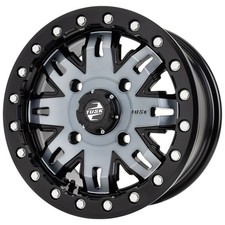4156xp1000 Tusk Teton Beadlock Wheel 14x7 6.0 1.0 Gun Metalblack