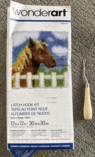 WonderArt Pony Latch Hook Kit 426134 12"x12" 30cm X 30cm w Latch Hook Tool New