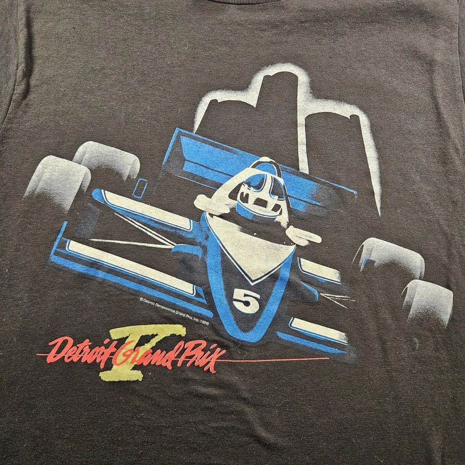 Camiseta De Colección Gran Premio Detroit Para Hombres Grande Auto Carreras Indycar EE. UU. Camiseta Años 80 Foto 2 de 4