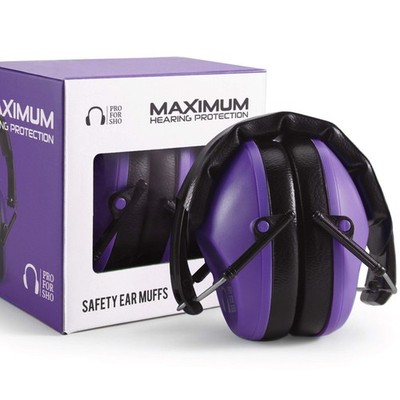 Pro For Sho 34dB NRR Hearing Protection Ear Muffs   Highest Standard, Purple