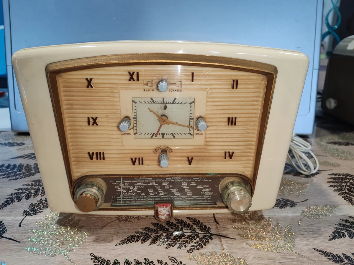 Radio TSF Philips Vintage 1957 - Modifiée Bluetooth - Fabriquée En France