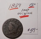 Photo of a 1829-P Large Cent from an eBay listing that sold on Jul 22, 2026