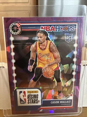 2023-24 NBA Hoops Premium Stock Rising Stars Cason Wallace Purple Ice 67/149