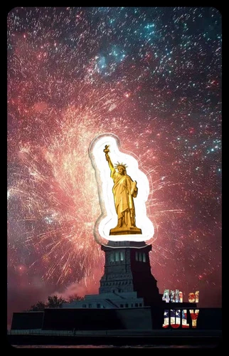 2025 Niue STATUE OF LIBERTY 4th of July 1/1000 oz Gold Coin