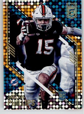 Jaelan Phillips 2021 Donruss Elite Orange 154 #/49 Miami Dolphins Rookie