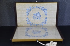 Electric Warm-O-Tray Warming Trays Corning Blue Co #60 Set of 2