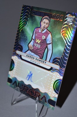Aaron Ramsey / Panini Obsidian Aurora EPL 2023/24 Auto /99 Burnley FC