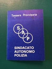 National Autonomous Police Union Trade Union Card SAP CGIL