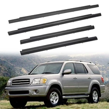 4 Pcs Car Outer Door Window Moulding Trim Weatherstrip Seal Belt Compatible w...