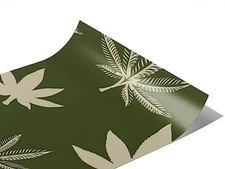 Rwraps Cannabis Cool Cannabanoid Gloss Vinyl Film Wrap 59in x 13ft Vinyl