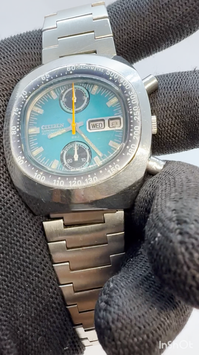 1974 August CITIZEN 67-9054 8110 Monaco Blue Dial Automatic