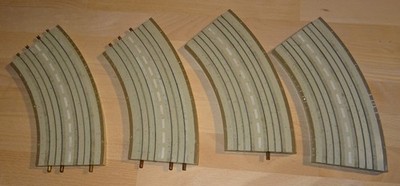 F12 d Faller AMS 424501  Schienen 4 Stück mit dunklem Rand gebraucht