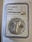 2025 American Silver Eagle – NGC MS70 – 1 oz .999 Fine Silver – Mint