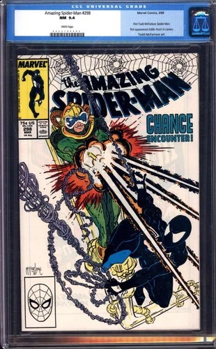 AMAZING SPIDER-MAN #298 CGC 9.4 WHITE PAGES // 1ST APPEARANCE EDDIE BROCK CAMEO