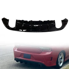 Glossy Black Rear Bumper Lip For 2015-23 Dodge Charger Diffuser SRT R/T GT Style