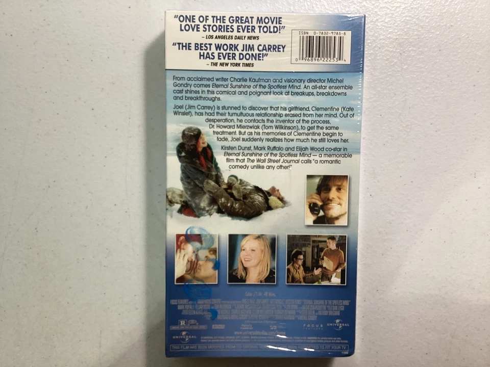 Eternal Sunshine of the Spotless Mind VHS 2004 Sealed Watermarked R Jim Carrey - Image 2 of 4