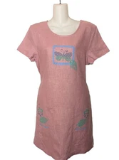 NWT Sidan Floral Pocket Tie Back Short Dress Women’s Sz Small Pink