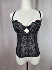 Victoria s Secret Black Lace Corset Top 34C