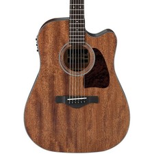 Ibanez AW54CEOPN Artwood Solid Top Dreadnought AE Guitar Open Pore Natural
