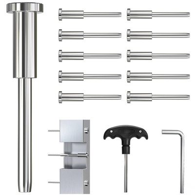 60 Pack Stainless Steel Cable Railing Kit for 1/8'' Wire - Easy Install Tensioner