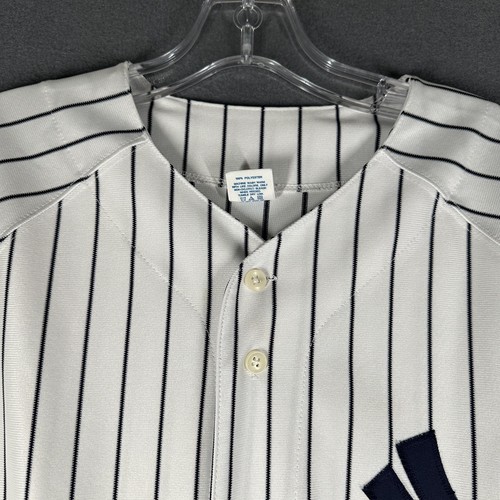 Vintage New York Yankees Jersey Mens XL MLB Baseball Pinstripe Russell Athletic - Picture 5 of 17