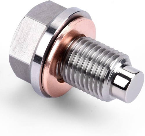 Stainless Steel Engine Neodymium Magnetic Oil Drain Plug with Copper Gasket - Picture 5 of 34