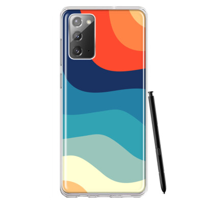 Mundaze Case for Samsung Galaxy Note 20 Cover Rero Abstract Waves