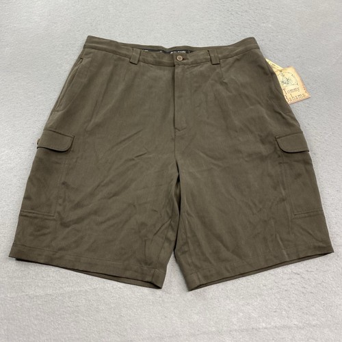 Tommy Bahama Shorts Mens 36 Brown Cargo Silk Blend Outdoors Hiking