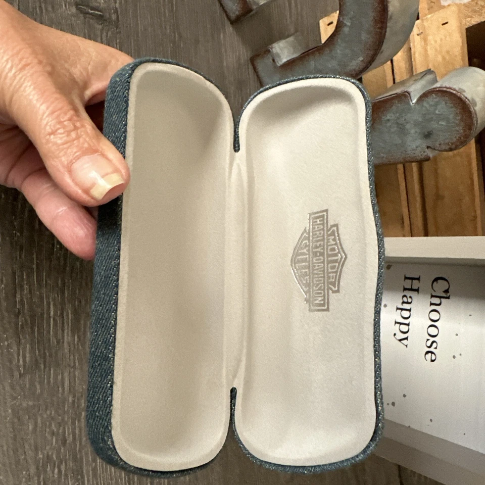 Gafas de sol Harley Davidson Wild Child denim estuche rígido con abrazadera nuevas sin etiquetas Foto 4 de 4