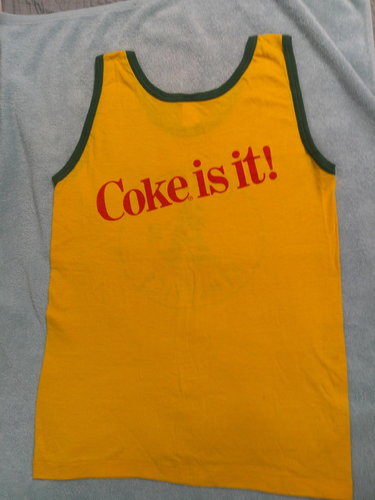 Vintage - 1981 Oakland A's -Coke is it - Tank Top T-Shirt Medium Coca-Cola❄️ *EX - Bild 2 von 8