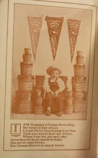 Vintage Recipes Booklet, Cream Dove Shortening,AM Grandpa's Cream Dove Boy