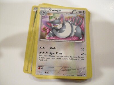 purugly pokemon card value Cards: 94/122 REVERSE HOLLOW # 4G70 Archeron including damage Pokemon TCG Purugly XY BREAKpoint