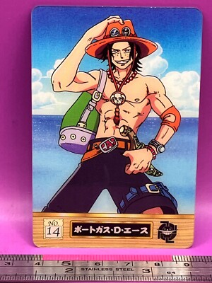 Portgas D. Ace 14 One Piece King of Pirates Gummy Card BANDAI TCG
