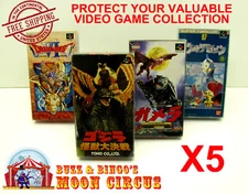 5X NINTENDO SUPER FAMICOM CIB GAME - CLEAR PLASTIC PROTECTIVE BOX PROTECTORS 