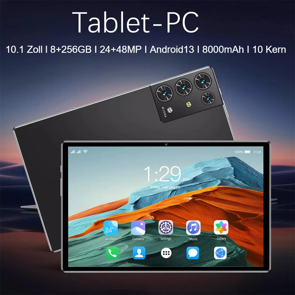 S30Pro Tablet PC 8+256GB Android 13 8000mAh 10 Core WiFi Tablet Pad Geschenke - Bild 3 von 4