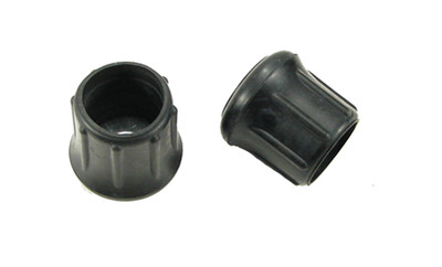 (2 PACK) 1-1/4'' Steel Reinforced Rubber Cane, Crutch, or Chair Tips #CTR-1.250-B