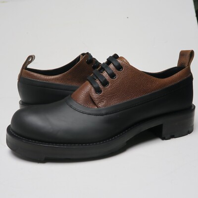 MARNI Mens Dress Shoes Brown US 42 Brown Black Rubber Leather oxford  Derby